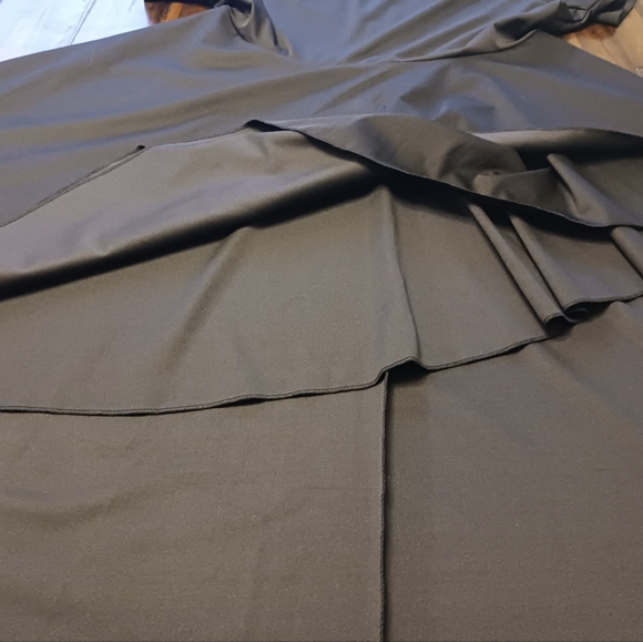 SimpleFun Black High Low Ruffle High Neck Peplum Shirt Dress Size XL - Picture 7 of 11